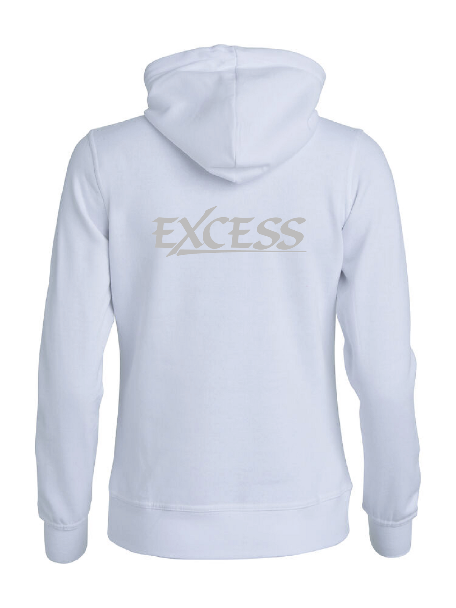 Vit Dam Hoodjacka "EXCESS" rygg