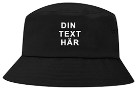Svart Solhatt "Egen text"