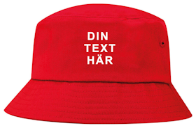 Röd Solhatt "Egen text"