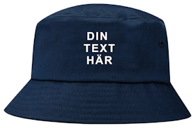 Marinblå Solhatt "Egen text"
