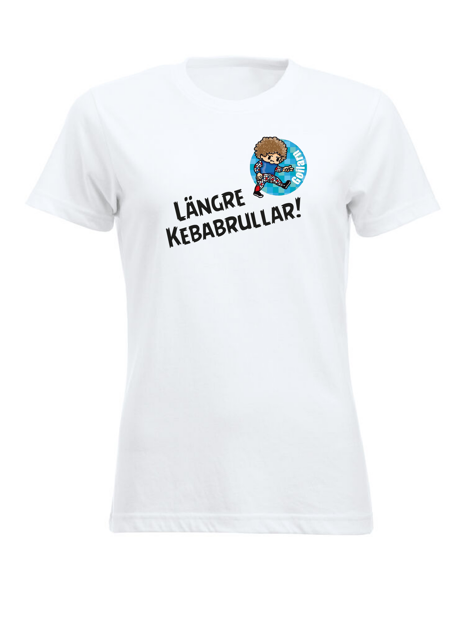 Vit Dam T-shirt "GOILARN Kebabrulle"