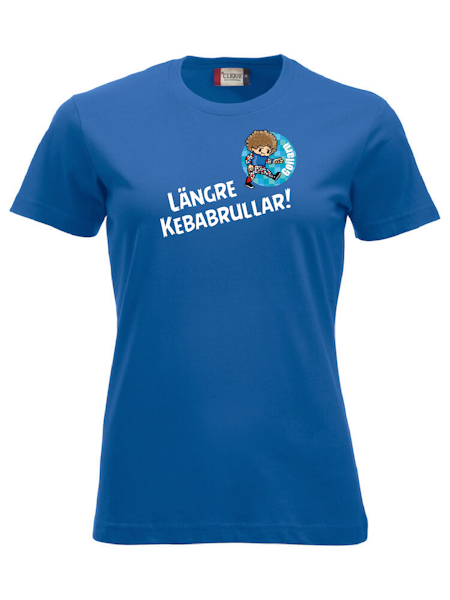 Blå Dam T-shirt "GOILARN Kebabrulle"