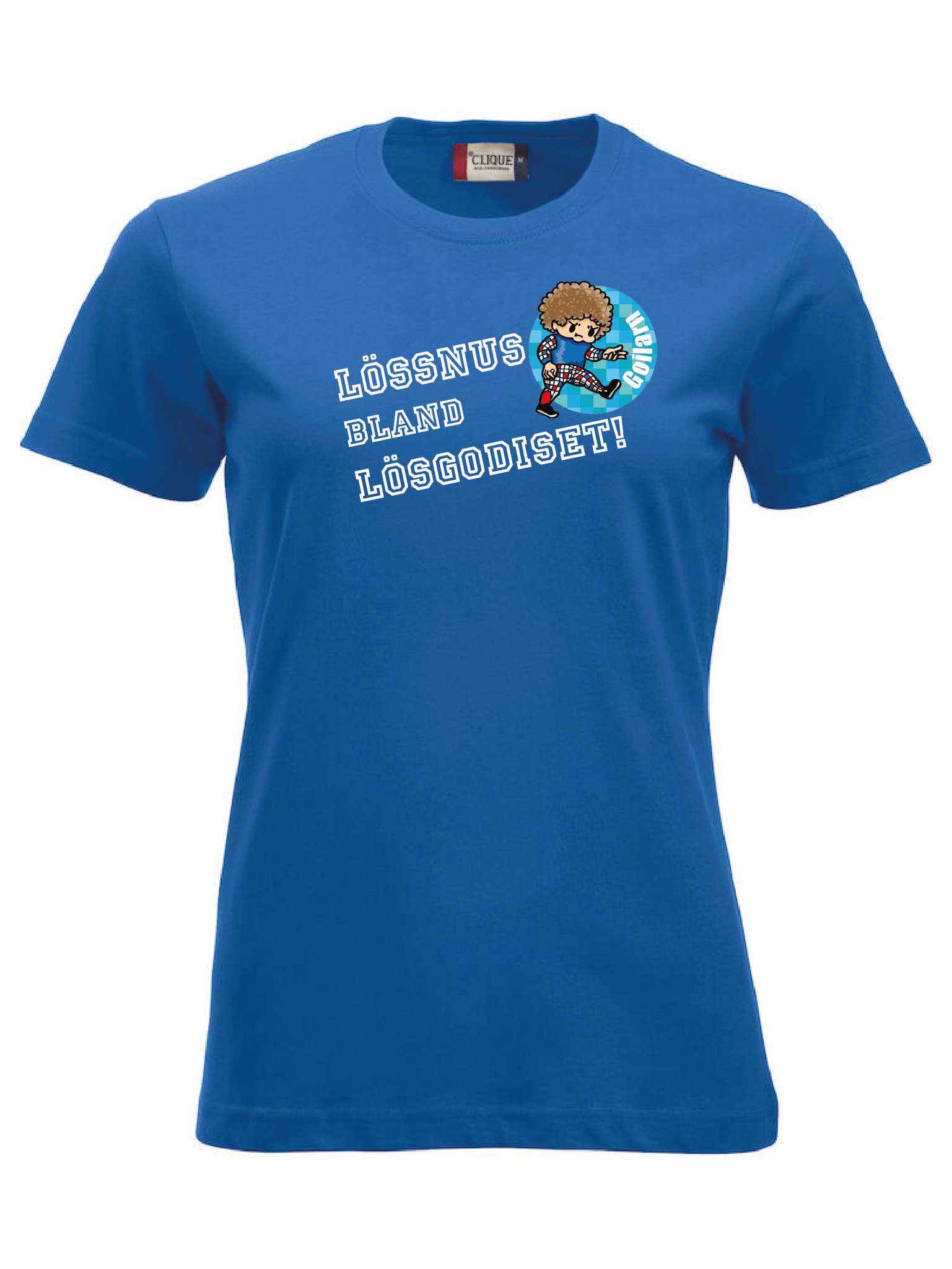 Blå Dam T-shirt "GOILARN Lössnus"