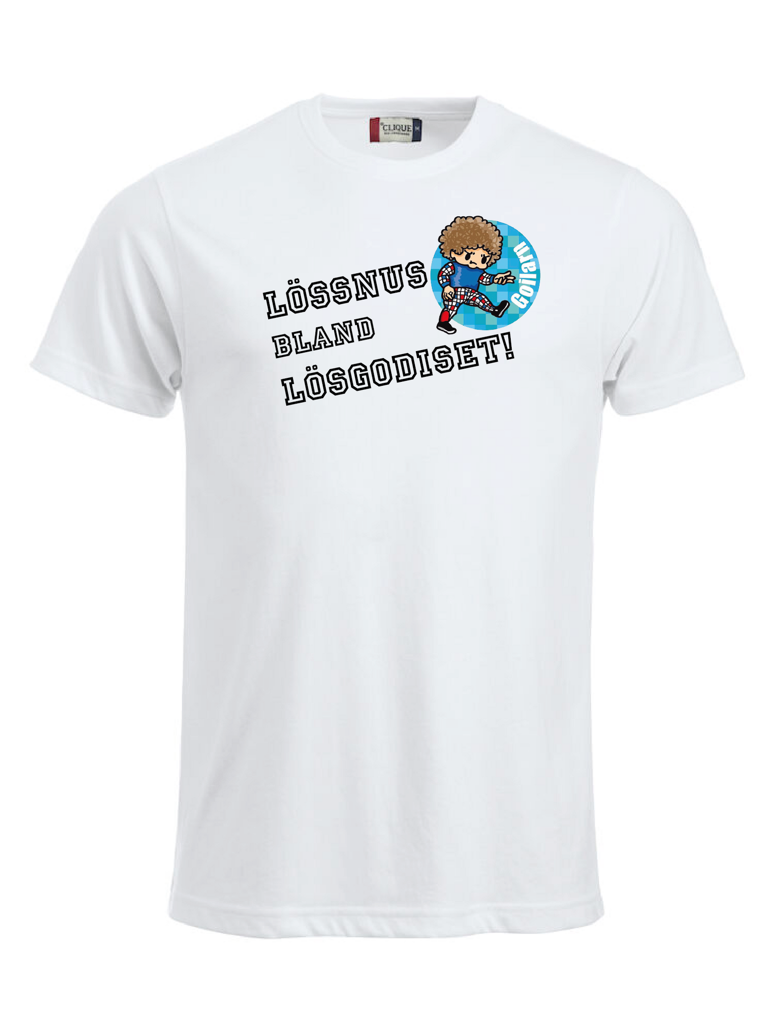 Vit T-shirt "GOILARN Lössnus"