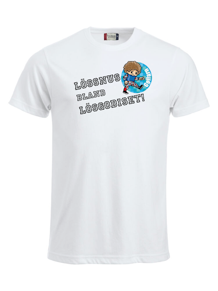 Vit T-shirt "GOILARN Lössnus"