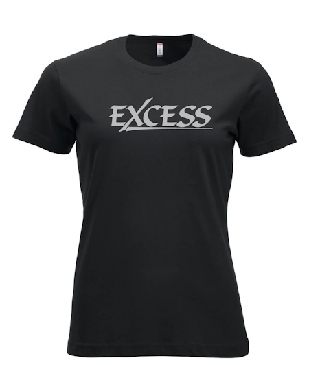 Svart Dam T-shirt "EXCESS" grå