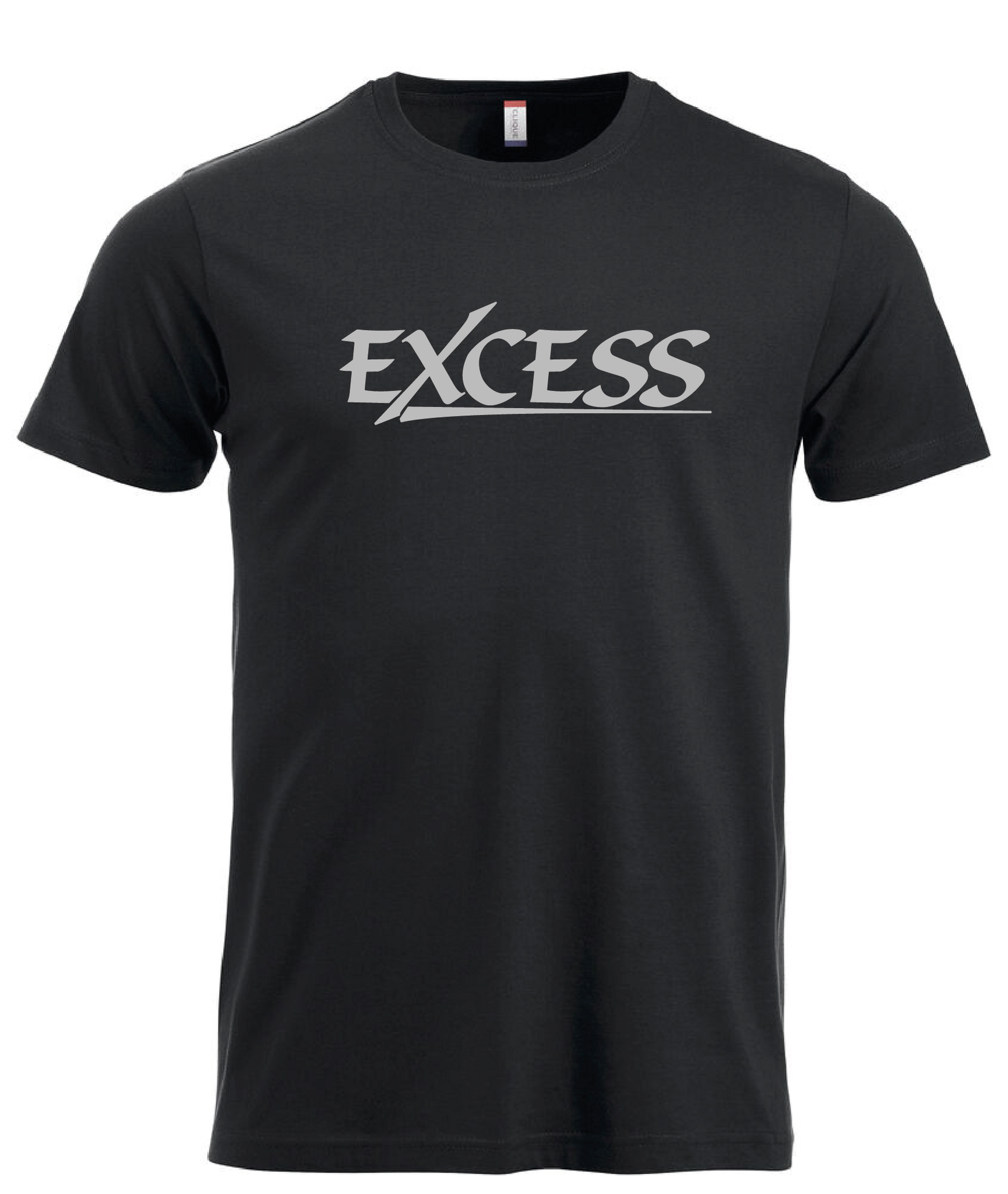 Svart T-shirt "EXCESS" grå