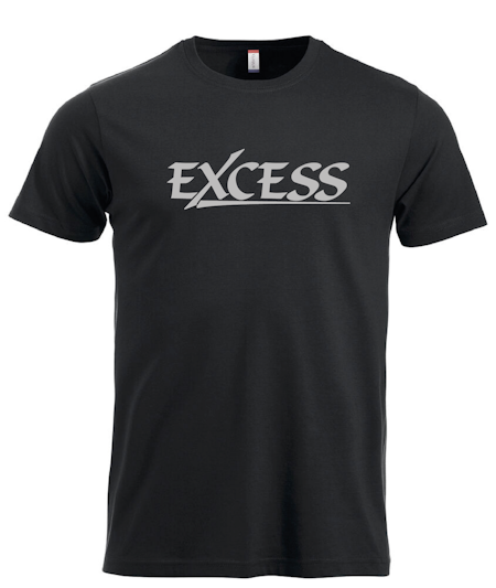 Svart T-shirt "EXCESS" grå