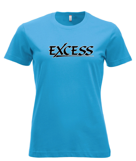 Turkos Dam T-shirt "EXCESS" svart