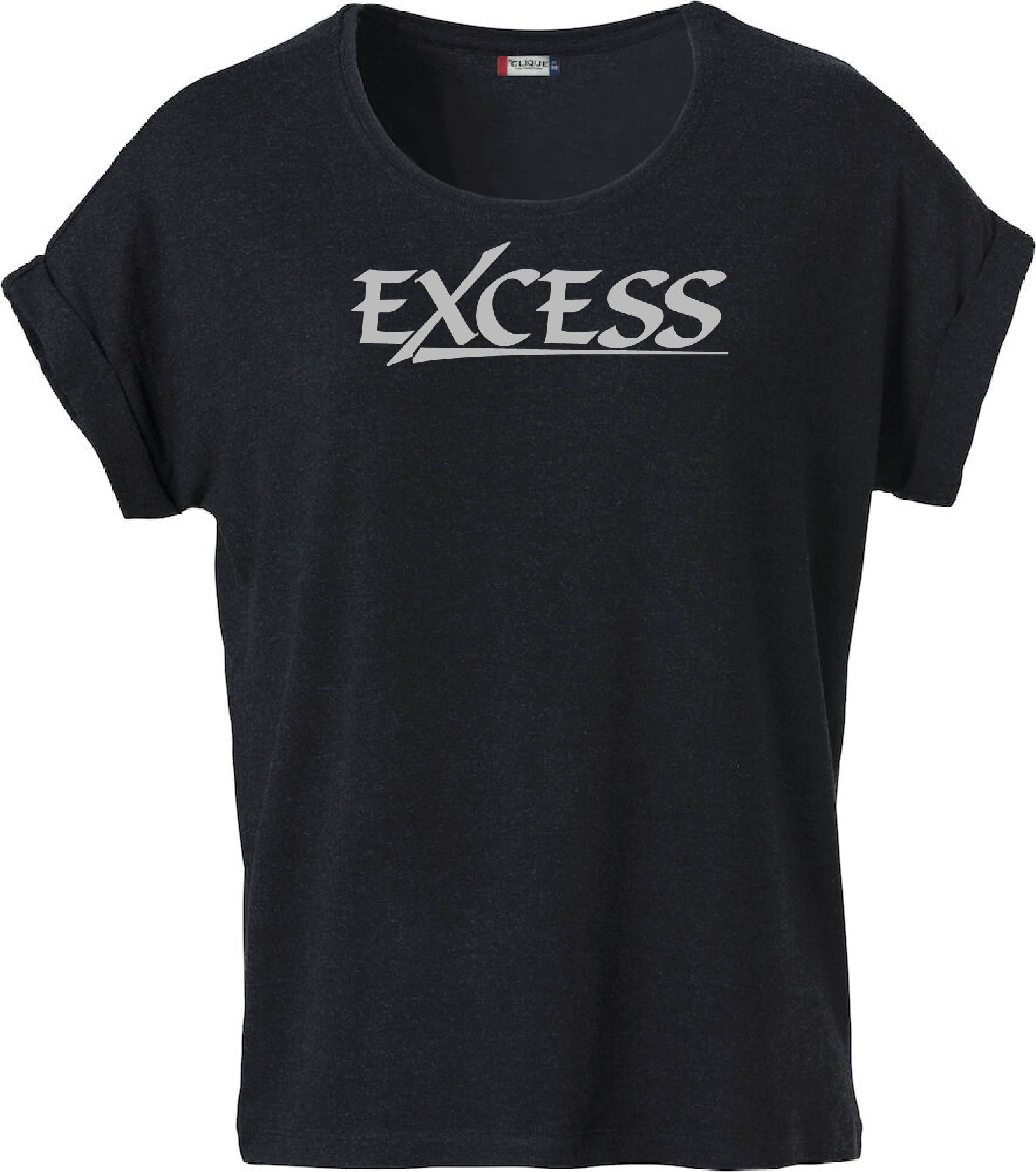 Svart Dam T-shirt Katy "EXCESS" grå