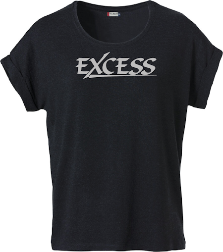 Svart Dam T-shirt Katy "EXCESS" grå