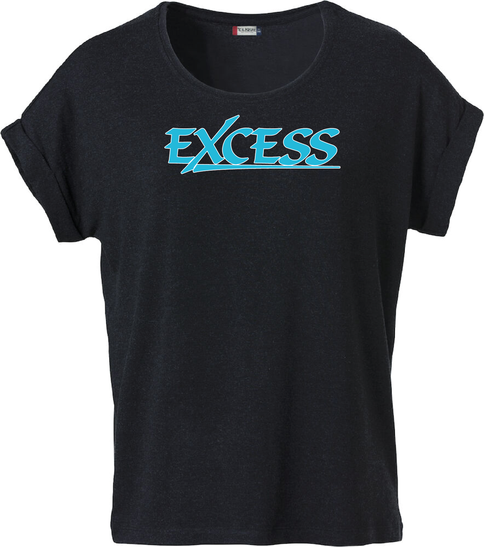 Svart Dam T-shirt Katy "EXCESS" turkos
