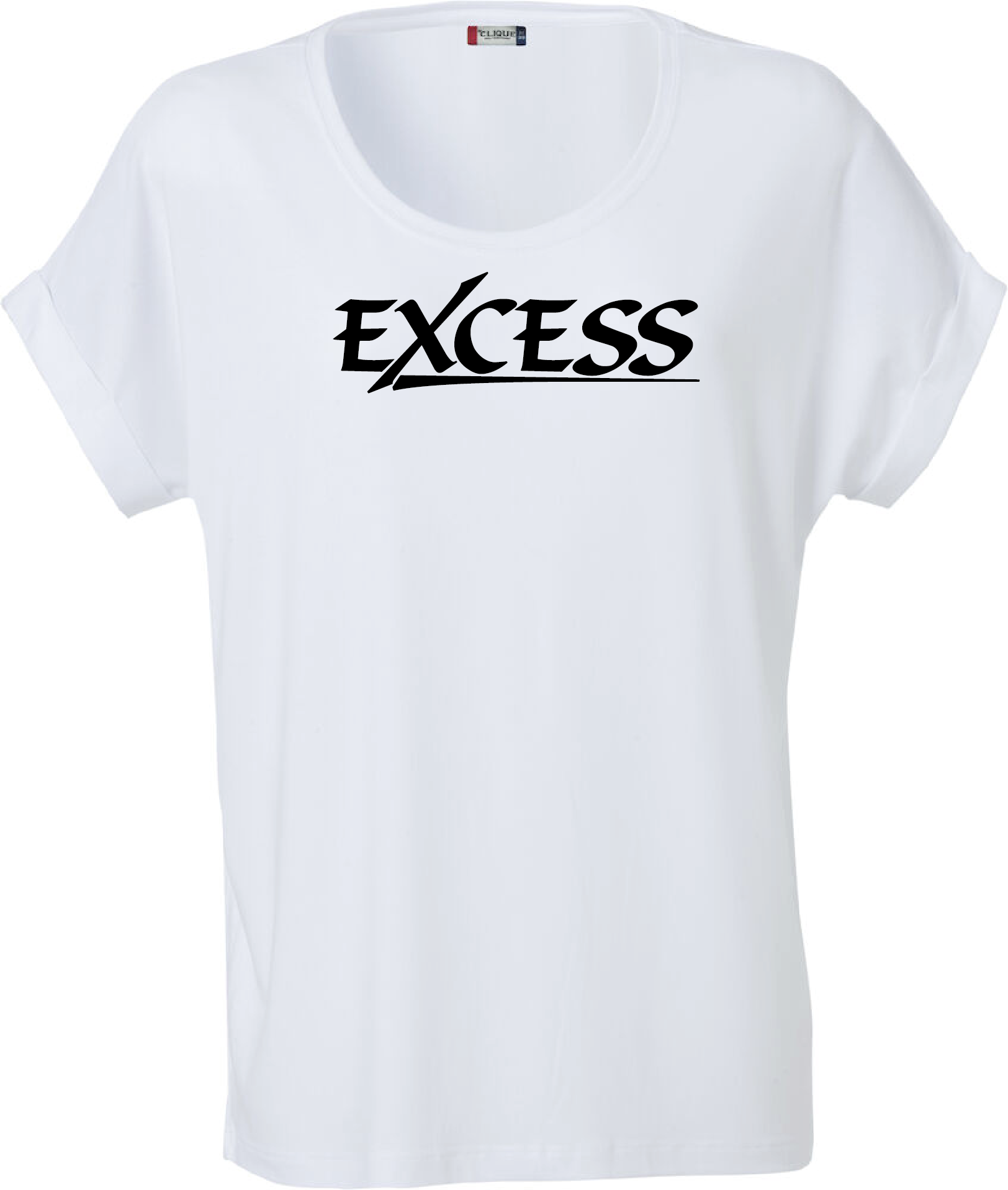 Vit Dam T-shirt Katy "EXCESS" svart