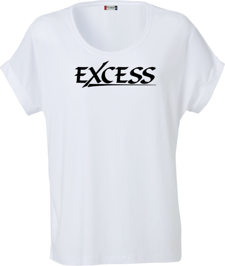 Vit Dam T-shirt Katy "EXCESS" svart