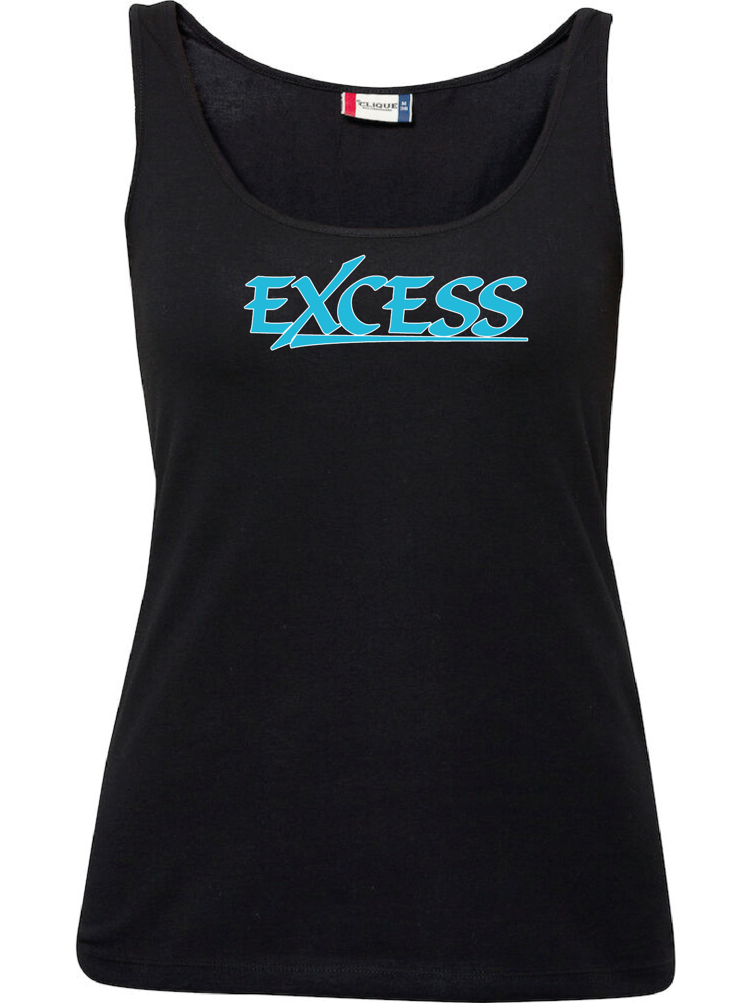 Svart Dam Tank Top "EXCESS" turkos
