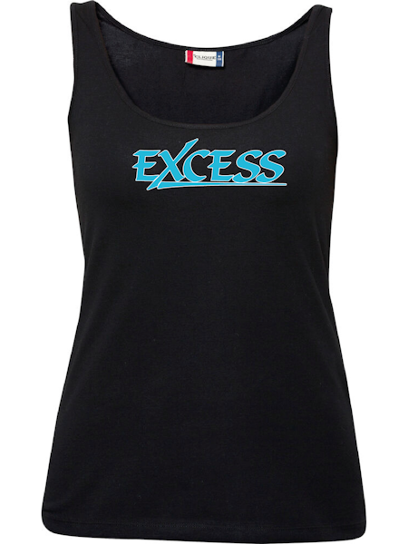 Svart Dam Tank Top "EXCESS" turkos