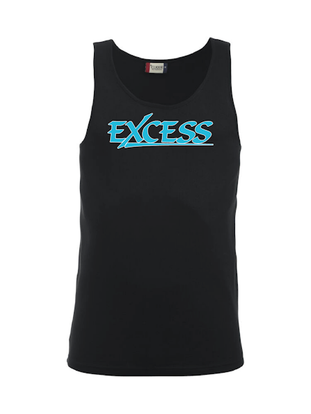 Svart Tank Top "EXCESS" turkos
