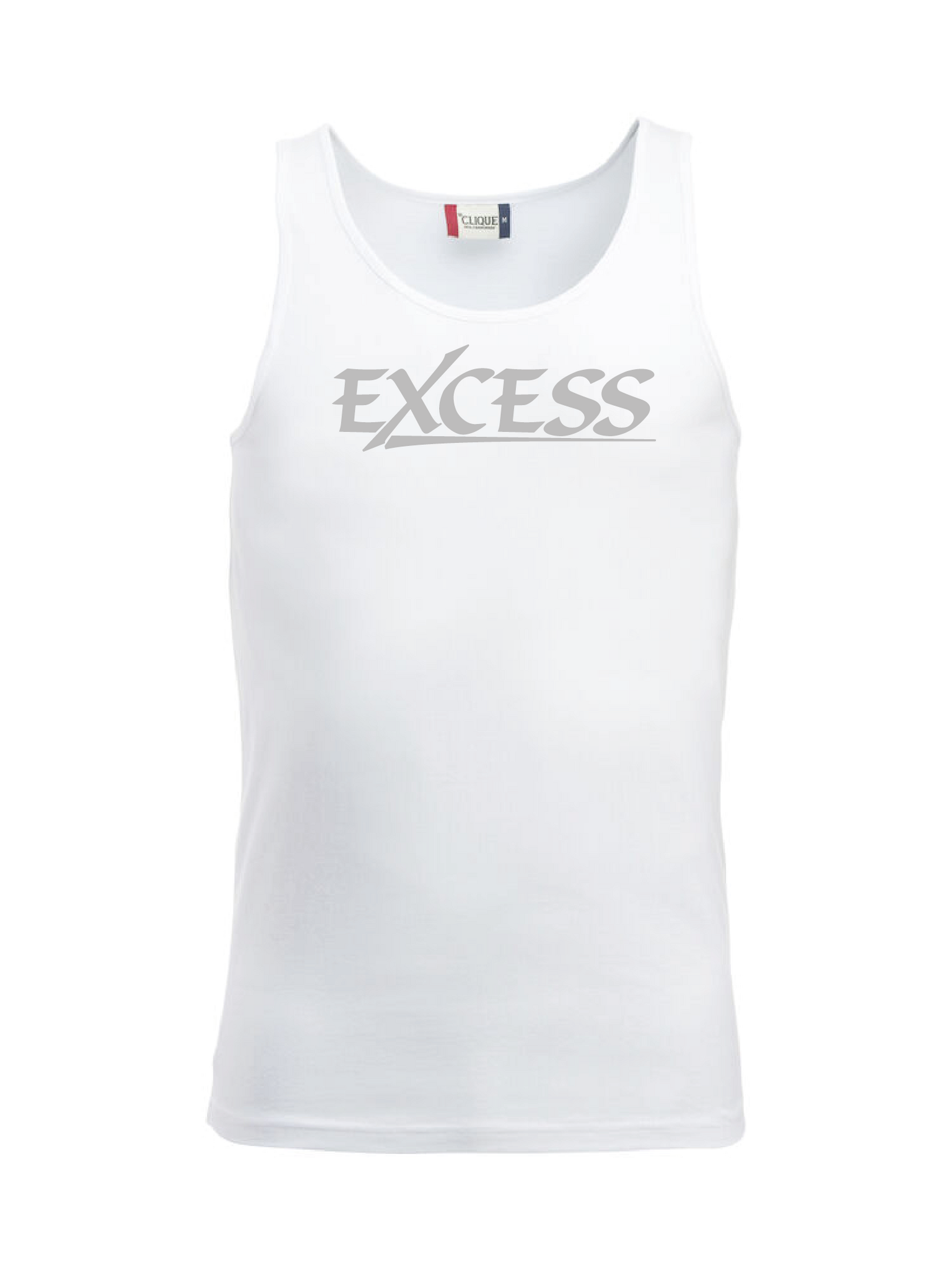 Vit Tank Top "EXCESS" grå