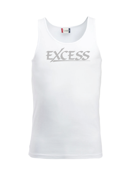 Vit Tank Top "EXCESS" grå