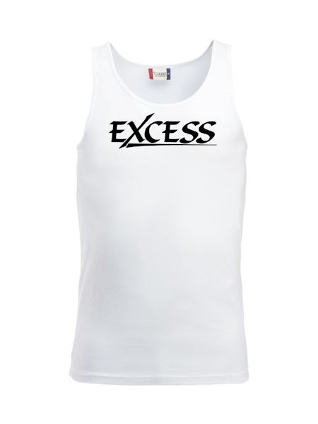 Vit Tank Top "EXCESS" svart