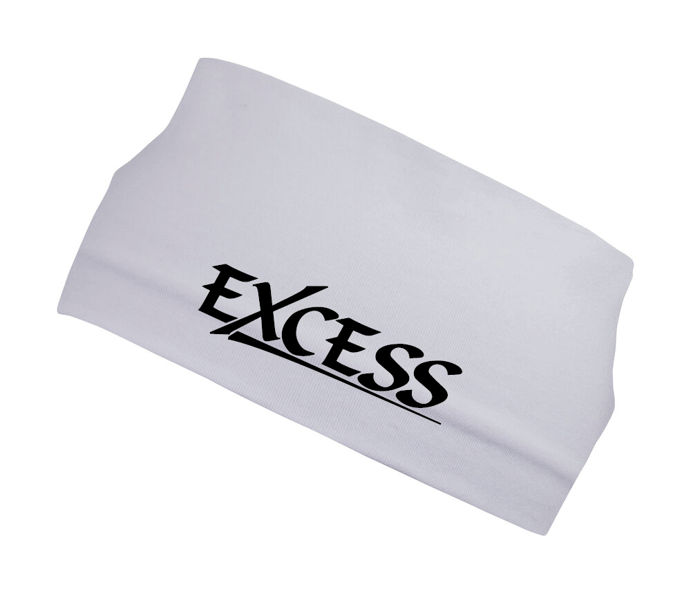 Vitt Headband "EXCESS" svart