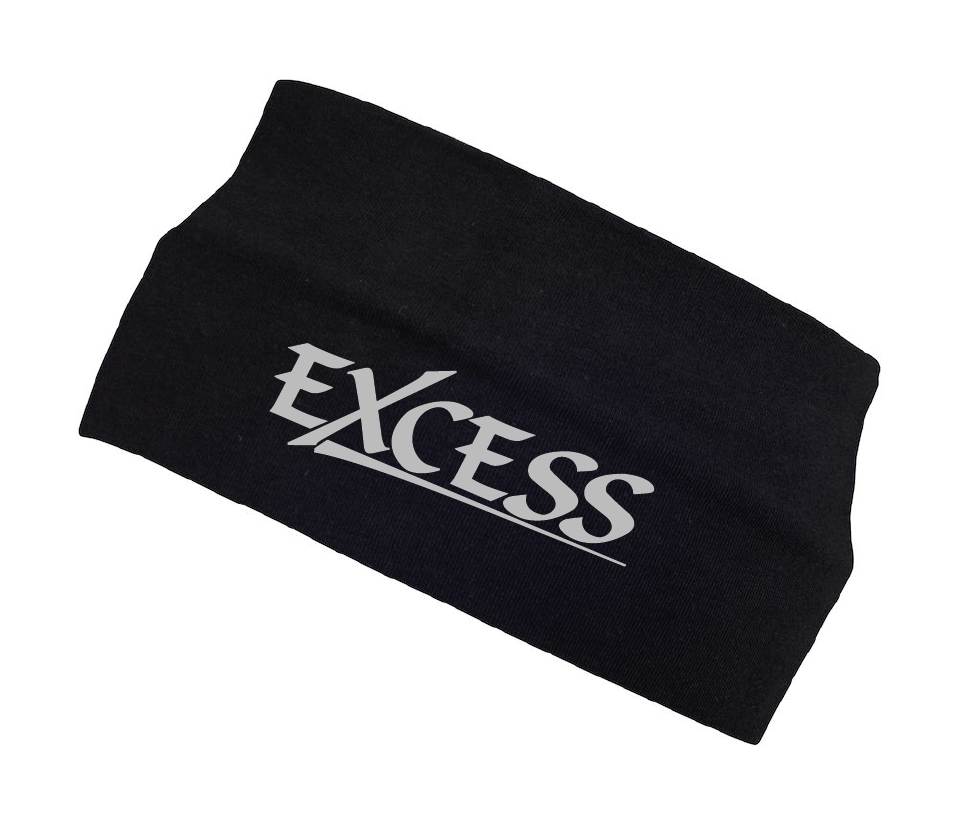 Svart Headband "EXCESS" grå