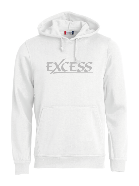 Vit HOODTRÖJA "EXCESS" grå