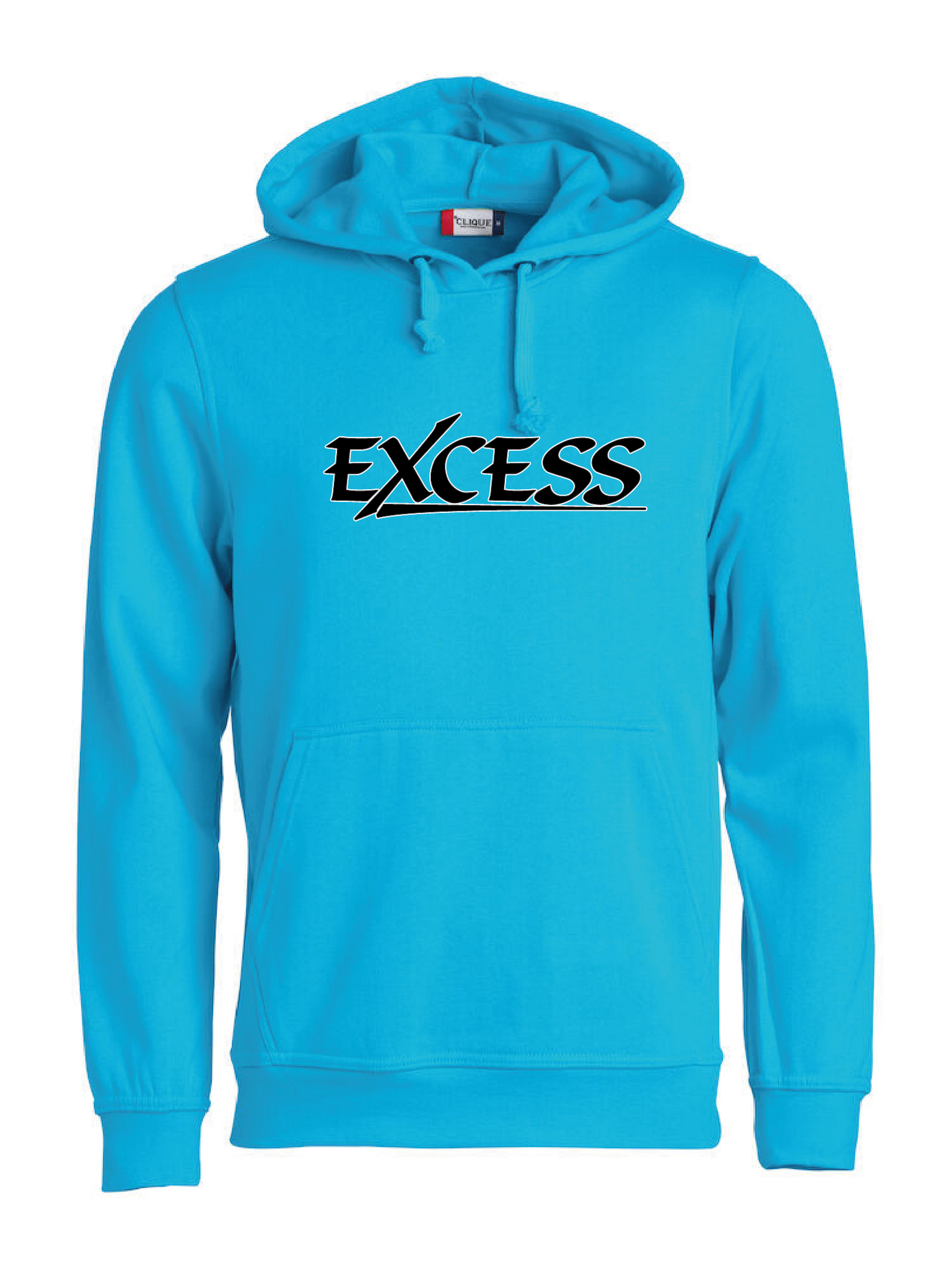 Turkos HOODTRÖJA "EXCESS"
