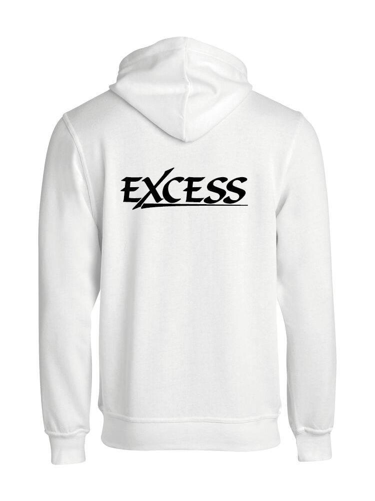 Vit HOODJACKA "EXCESS" svart rygg