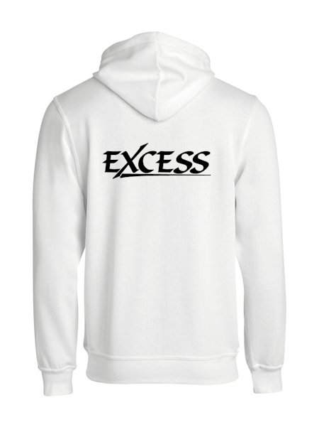 Vit HOODJACKA "EXCESS" svart rygg