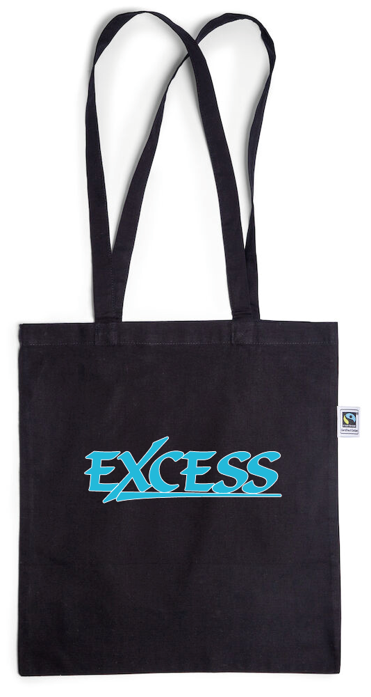 Svart Bomullskasse Fair Trade "EXCESS" turkos