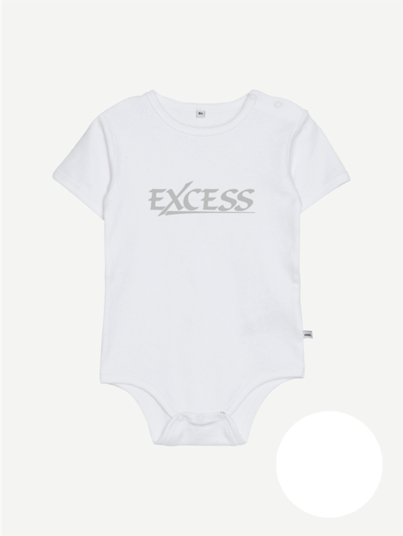 Vit Body Kort Ärm "EXCESS" grå