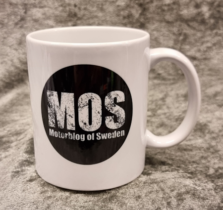 Vit mugg "MOS"