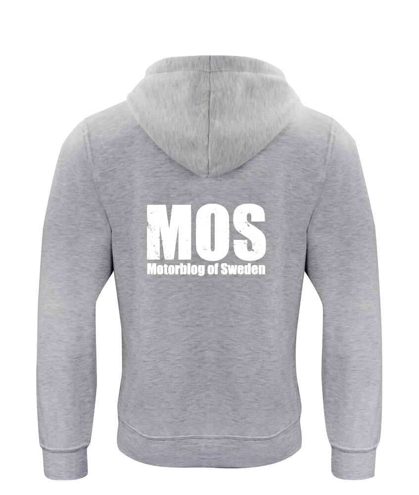 Grå HOODTRÖJA "MOS" stor rygg