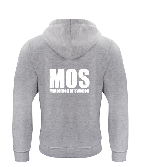 Grå HOODTRÖJA "MOS" stor rygg