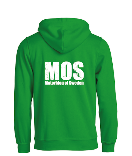 Grön HOODTRÖJA "MOS" stor rygg
