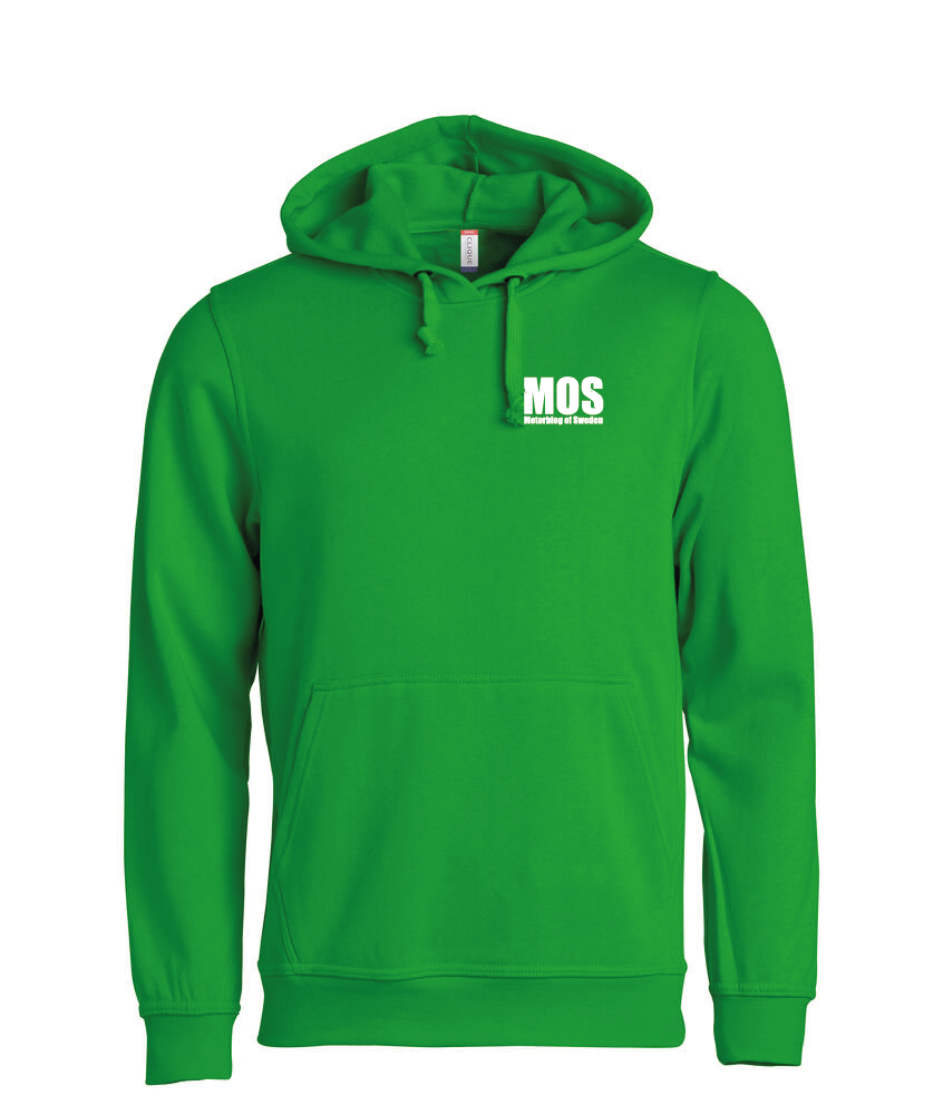 Grön HOODTRÖJA "MOS" liten fram