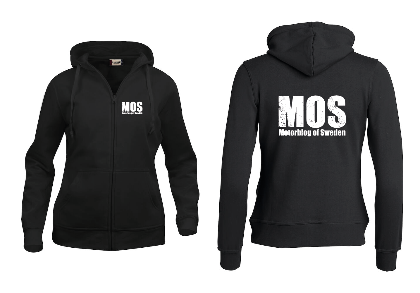Svart Dam HOODJACKA "MOS"  v.bröst & rygg