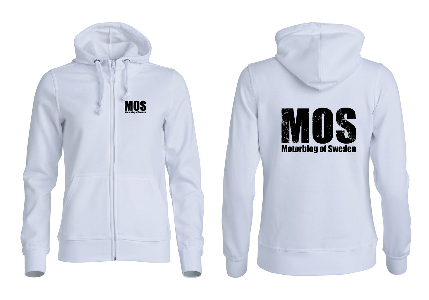Vit Dam HOODJACKA "MOS" v.bröst & rygg