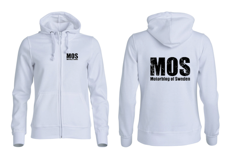 Vit Dam HOODJACKA "MOS" v.bröst & rygg
