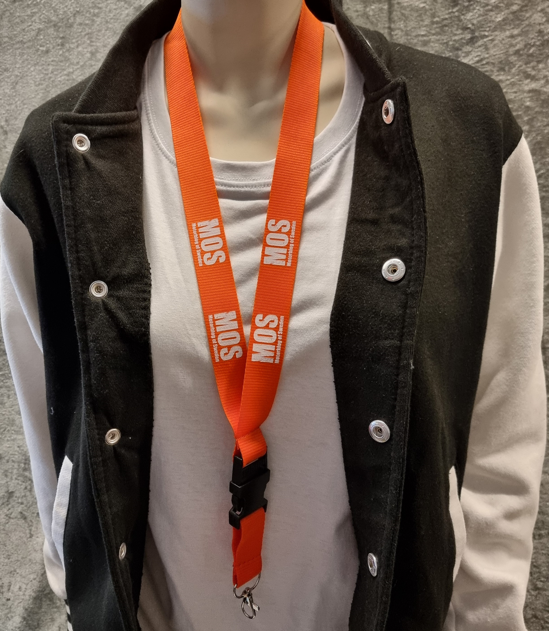 Orange Nyckelband "MOS"
