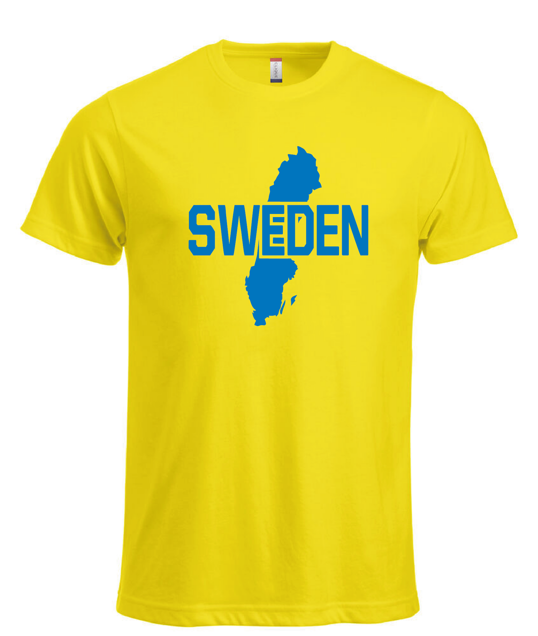 Gul T-shirt "SWEDEN"