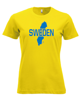 Gul Dam T-shirt "SWEDEN"