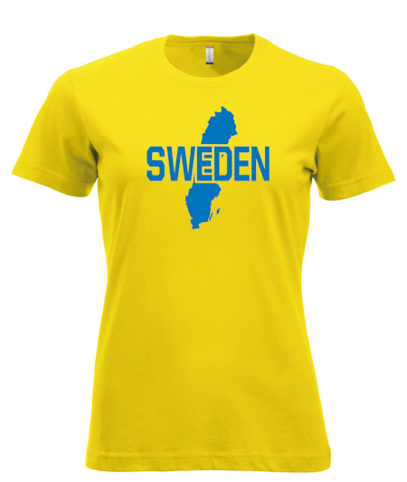 Gul Dam T-shirt "SWEDEN"