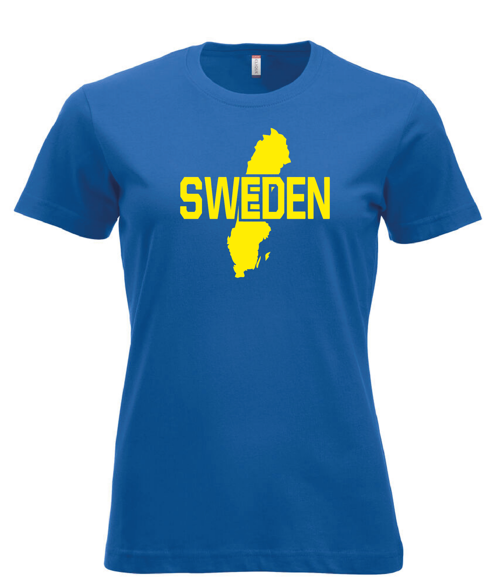 Blå Dam T-shirt "SWEDEN"