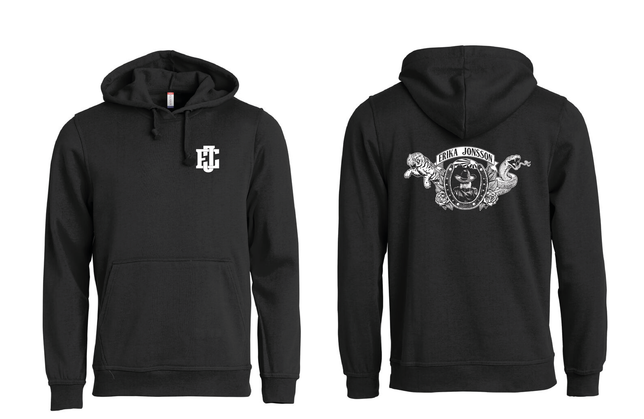 Svart HOODTRÖJA "Tiger"