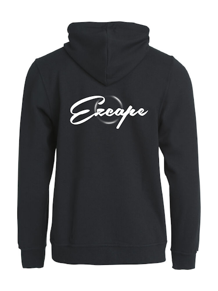 Svart HOODJACKA "EZCAPE" rygg