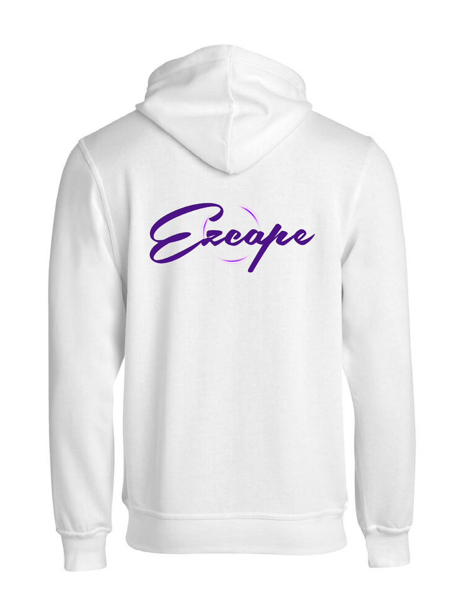 Vit HOODJACKA "EZCAPE" rygg