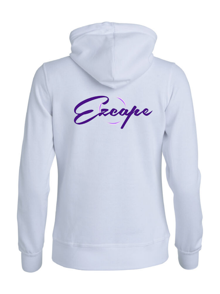 Vit Dam Hoodjacka "EZCAPE" rygg