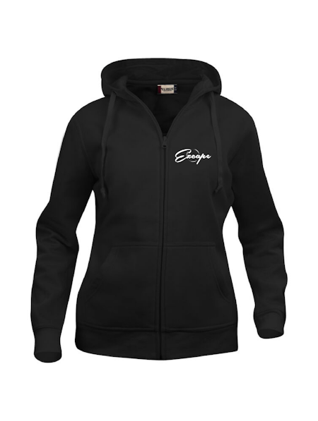Svart Dam Hoodjacka "EZCAPE" fram